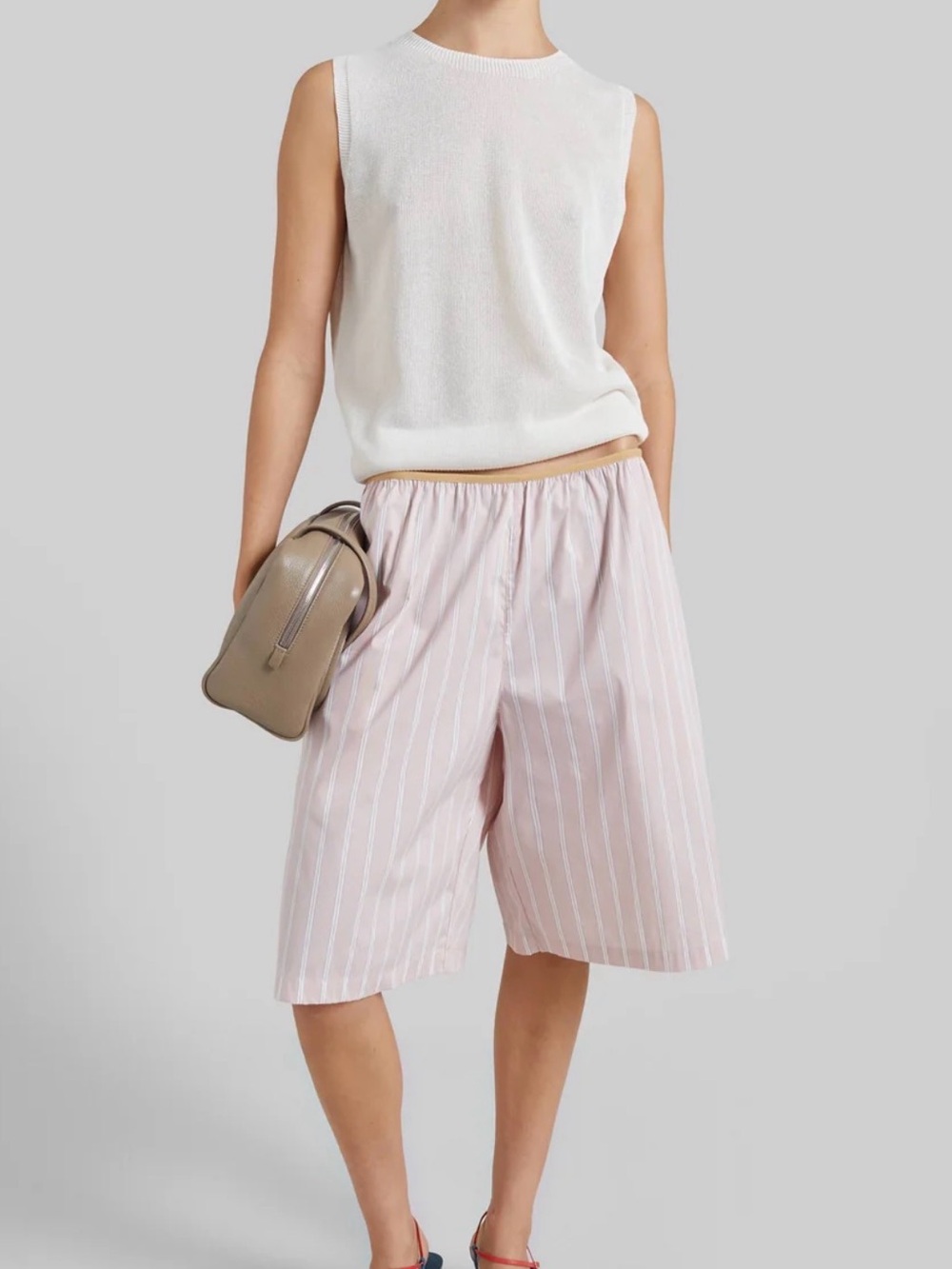 Frankie Shop Elyn Elastic Bermuda Shorts